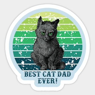 Best Cat Dad gift Sticker